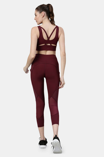 Enamor Hugged Anti Microbial High Rise Track Pant - Dry Blood — image 4