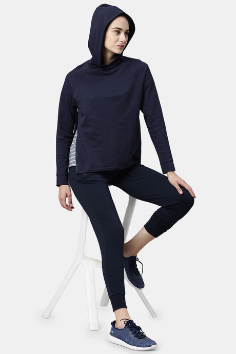 Enamor Relaxed Anti Microbial Hoodie - Navy — image 4