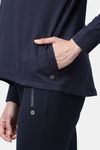 Enamor Relaxed Anti Microbial Hoodie - Navy — thumbnail 6