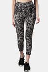 Enamor Hugged Anti Microbial High Rise Track Pant - Abstract Animal Black Combo — thumbnail 1