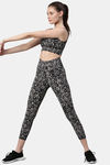 Enamor Hugged Anti Microbial High Rise Track Pant - Abstract Animal Black Combo — thumbnail 4