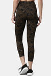 Enamor Hugged Anti Microbial High Rise Track Pant - Camou Aop Olive Combo — thumbnail 2