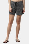 Enamor Relaxed Mid Rise Shorts - Black Rings Aop — thumbnail 1