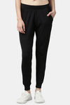 Enamor Relaxed Anti Microbial Mid Rise Track Pant - Jet Black — thumbnail 1