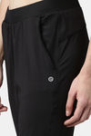 Enamor Relaxed Anti Microbial Mid Rise Track Pant - Jet Black — thumbnail 6