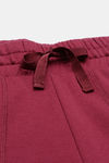 Enamor Relaxed Mid Rise Shorts - Burgundy — thumbnail 10