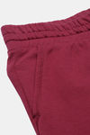 Enamor Relaxed Mid Rise Shorts - Burgundy — thumbnail 11
