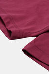 Enamor Relaxed Mid Rise Shorts - Burgundy — thumbnail 12
