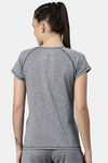 Enamor Hugged Anti Microbial Relaxed Top - Navy Melange W Matrix Ref — thumbnail 3