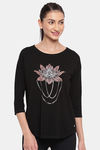 Enamor Relaxed Top - Jet Black W Lotus — thumbnail 1