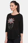 Enamor Relaxed Top - Jet Black W Lotus — thumbnail 2