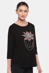 Enamor Relaxed Top - Jet Black W Lotus — thumbnail 3