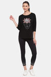 Enamor Relaxed Top - Jet Black W Lotus — thumbnail 5