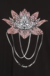 Enamor Relaxed Top - Jet Black W Lotus — thumbnail 6