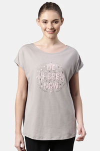 Mauve Grey Be Here Graphic