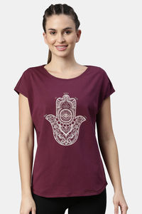 Plum Hamsa Graphic