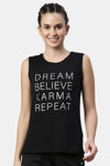 Enamor Anti Microbial Relaxed Top - Jet Black Dream Graphic — thumbnail 1
