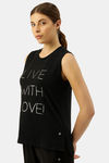 Enamor Anti Microbial Relaxed Top - Jet Black Livew Love — thumbnail 2