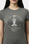 Enamor Relaxed Top - Ash Grey Lotus Yogini Graphic — thumbnail 7