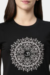 Enamor Relaxed Top - Jet Black W Mandala — thumbnail 5