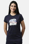 Enamor Relaxed Top - Navy Peace Graphic — thumbnail 1