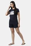 Enamor Relaxed Top - Navy Peace Graphic — thumbnail 4