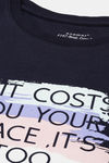 Enamor Relaxed Top - Navy Peace Graphic — thumbnail 5