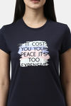 Enamor Relaxed Top - Navy Peace Graphic — thumbnail 7