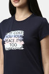 Enamor Relaxed Top - Navy Peace Graphic — thumbnail 8
