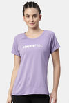 Enamor Anti Microbial Relaxed Top - Chalky Violet Soulful Graphic — thumbnail 1
