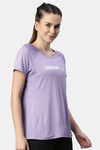 Enamor Anti Microbial Relaxed Top - Chalky Violet Soulful Graphic — thumbnail 2