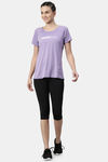 Enamor Anti Microbial Relaxed Top - Chalky Violet Soulful Graphic — thumbnail 4