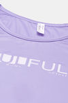 Enamor Anti Microbial Relaxed Top - Chalky Violet Soulful Graphic — thumbnail 7