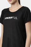 Enamor Anti Microbial Relaxed Top - Jet Black Soulful Graphic — thumbnail 5
