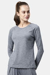 Enamor Hugged Anti Microbial Relaxed Top - Navy Mel W Free Mind Ref — thumbnail 1