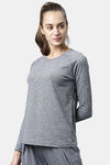 Enamor Hugged Anti Microbial Relaxed Top - Navy Mel W Free Mind Ref — thumbnail 2