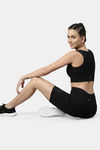 Enamor Anti Odour Skin Fit Pant - Jet Black Reflective Graphic — thumbnail 4