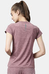 Enamor Anti Microbial Relaxed Top - Burgundy Mel W Matrix Ref — thumbnail 3