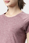 Enamor Anti Microbial Relaxed Top - Burgundy Mel W Matrix Ref — thumbnail 5