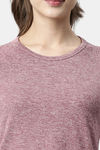 Enamor Anti Microbial Relaxed Top - Burgundy Mel W Matrix Ref — thumbnail 6
