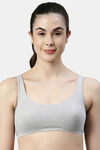 Enamor Low Impact Sports Bra - Greymelange — thumbnail 1