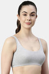 Enamor Low Impact Sports Bra - Greymelange — thumbnail 2
