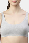 Enamor Low Impact Sports Bra - Greymelange — thumbnail 5