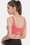 Enamor Low Impact Sports Bra - Tomato Melange — thumbnail 3