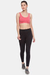 Enamor Low Impact Sports Bra - Tomato Melange — thumbnail 4