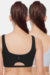 Enamor Low Impact Sports Bra (Pack of 2) - Black Grey — thumbnail 2