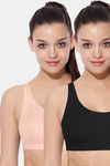 Enamor Low Impact Sports Bra (Pack of 2) - Pearl  Black — thumbnail 1