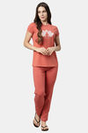 Enamor Cotton Blend Loungewear Bottom - Brick Melange — thumbnail 4
