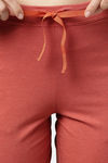 Enamor Cotton Blend Loungewear Bottom - Brick Melange — thumbnail 5