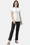 Enamor Cotton Blend Loungewear Bottom - Charcoalmelange — thumbnail 4